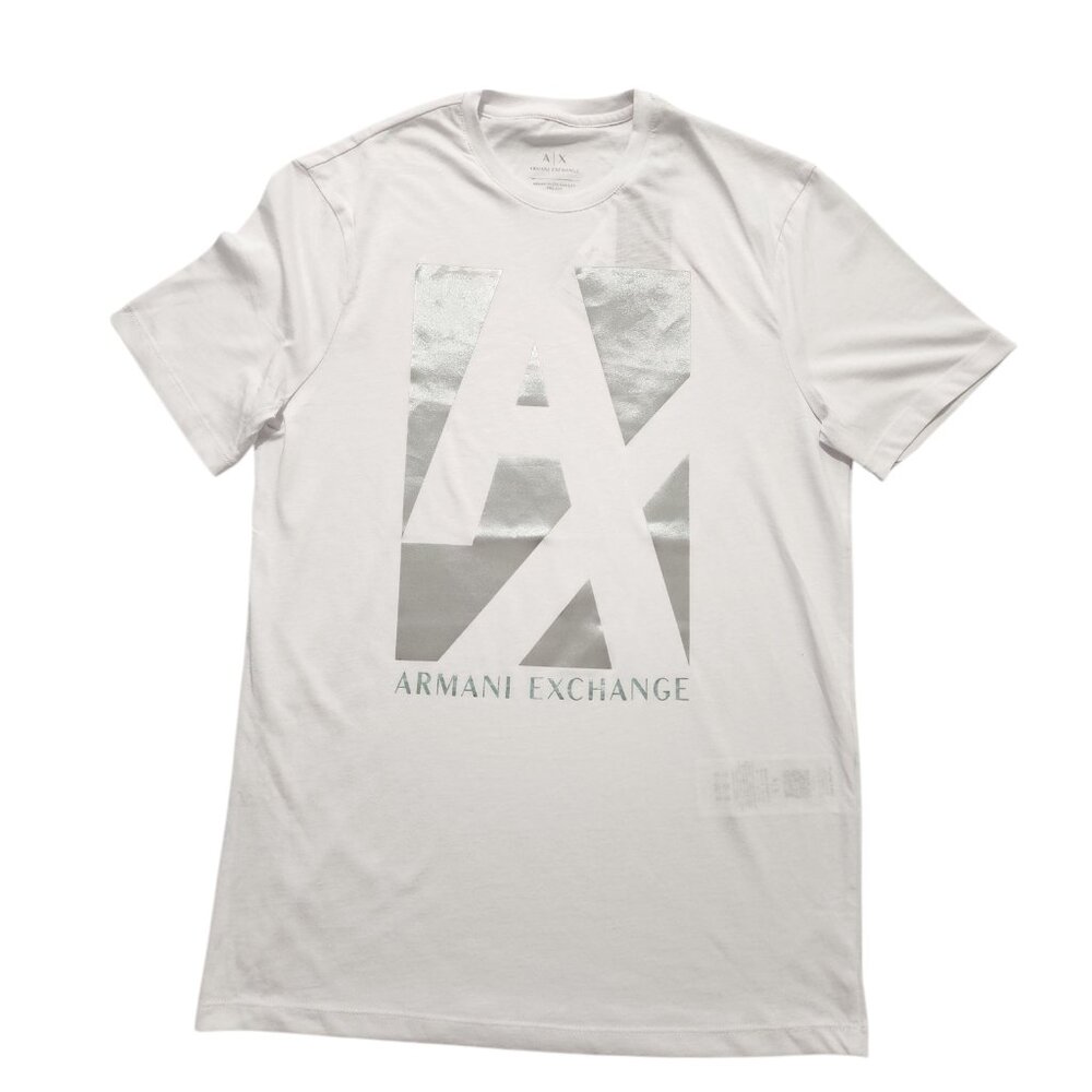 Armani Exchange Men's Short Sleeve Crewneck Graphic Print A/X Logo Tee XS